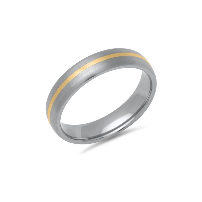 Unique Jewelry Matter Titan Ring mit 585 Gold Einlage