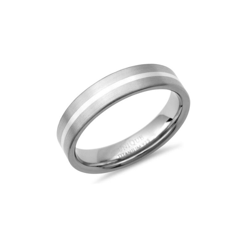 Unique Jewelry Matter Titan Ring mit 925 Silber Einlage