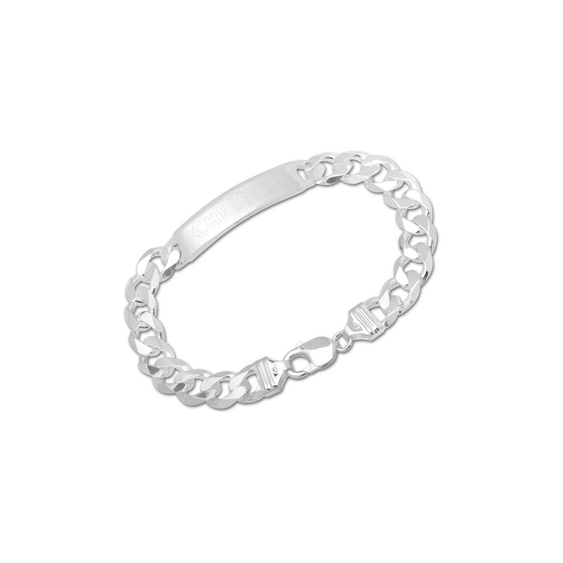 Unique Jewelry 12mm 925 Silber Armband Gravur