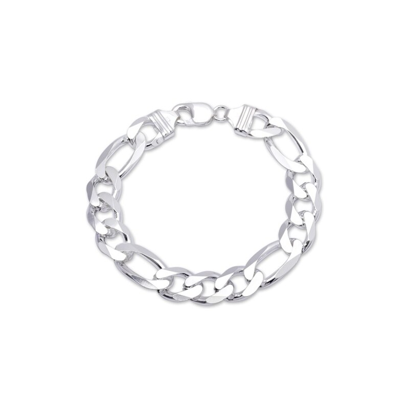 Unique Jewelry 925 Silberarmband: Figaroarmband 13mm 25cm FA0130-25