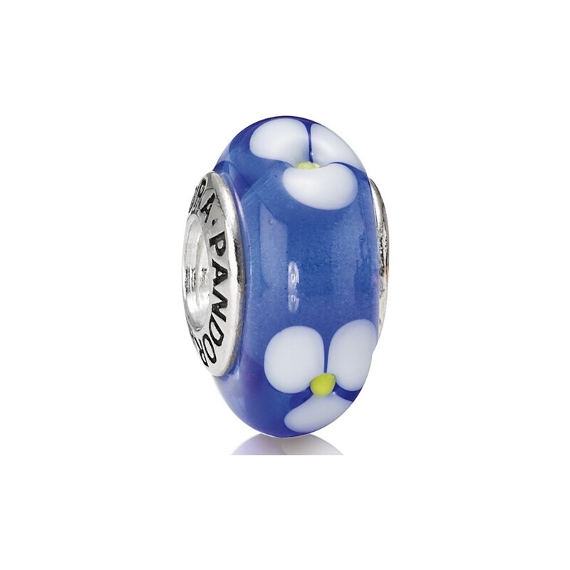 Pandora Murano Glas Charm Silberfassung blau 790609