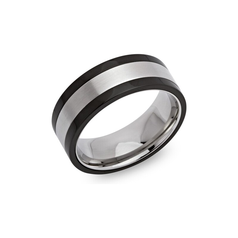 Unique Jewelry Ring Edelstahl schwarz ionisiert