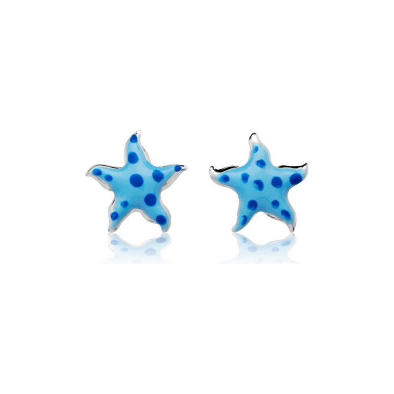 Unique Jewelry 925 Silberohrstecker für Kinder blaue Sterne