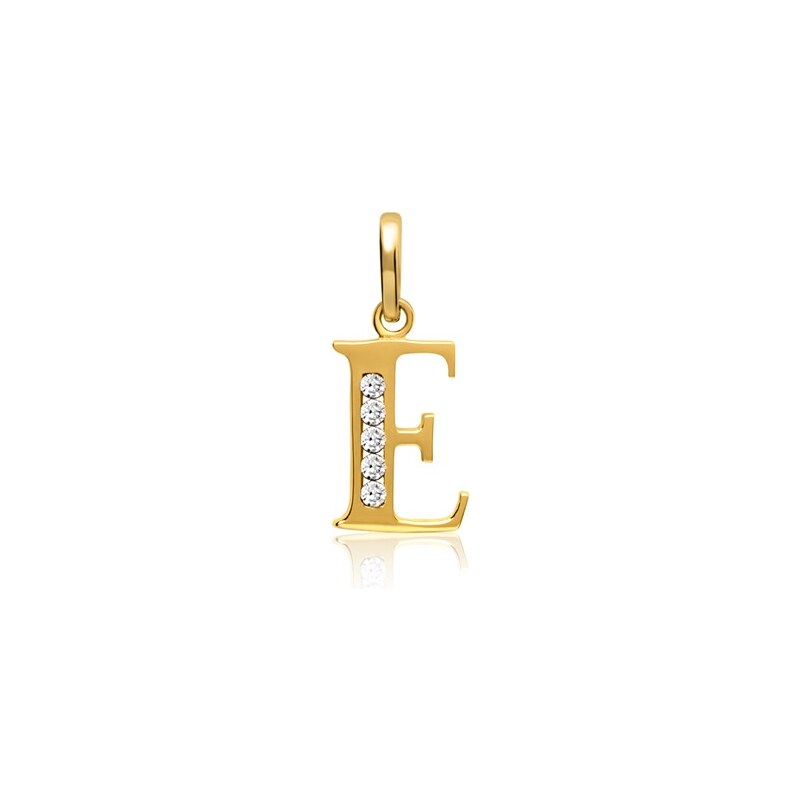 Unique Jewelry 333er Gold Buchstabenanhänger E mit Zirkonia