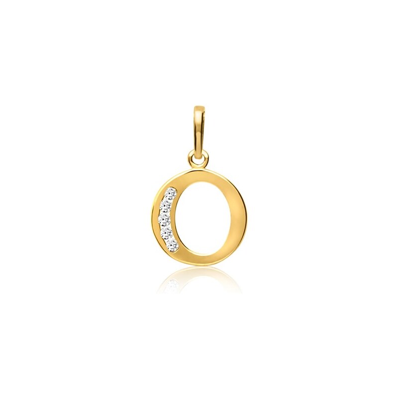 Unique Jewelry 333er Gold Buchstabenanhänger O mit Zirkonia