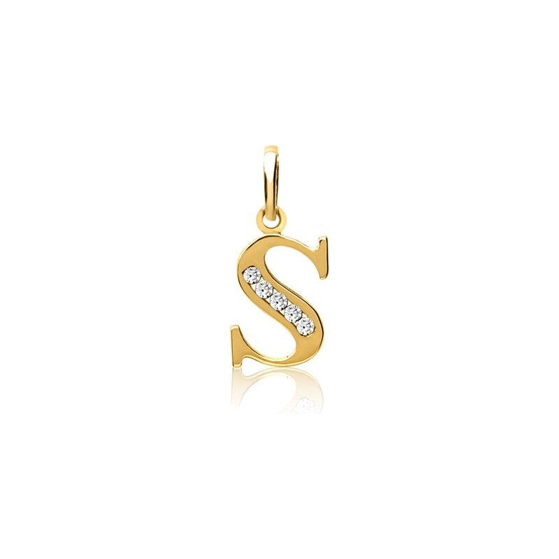 Unique Jewelry 333er Gold Buchstabenanhänger S mit Zirkonia