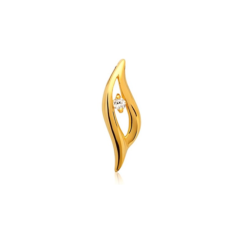 Unique Jewelry Hochwertiger Silberanhänger vergoldet Zirkonia