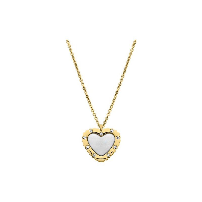 Unique Jewelry Edelstahlkette vergoldet Anhänger Herz