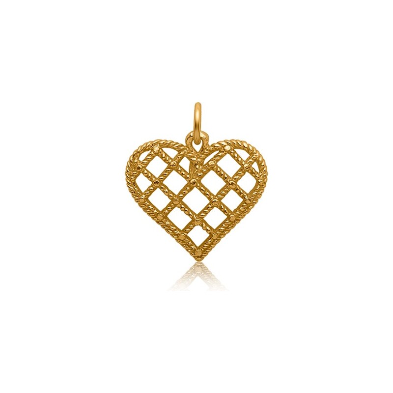 Unique Jewelry Silberanhänger Herz vergoldet