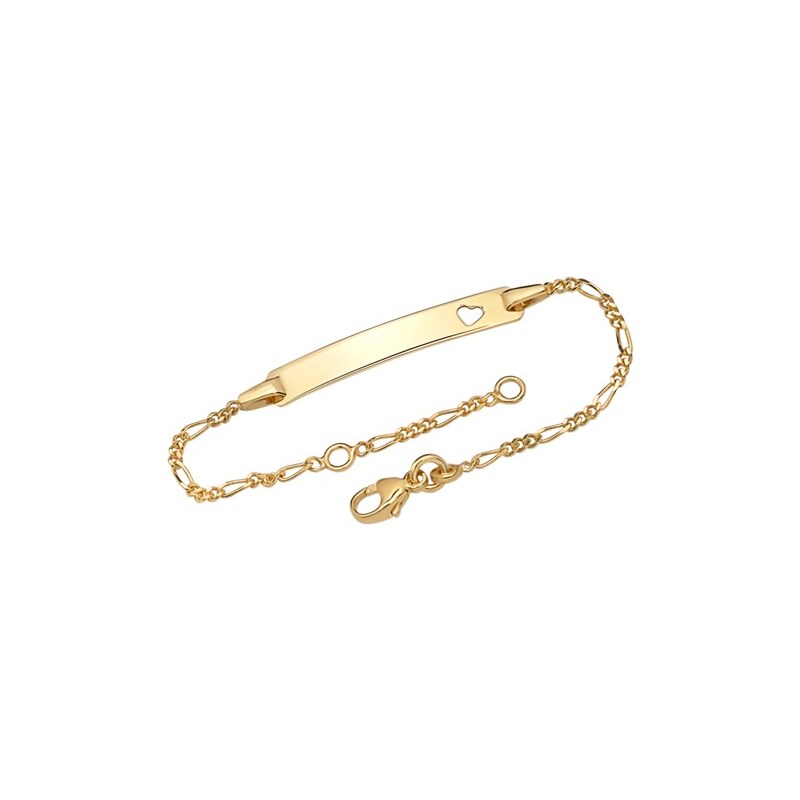 Unique Jewelry 375 Gold Armband Herzmotiv poliert