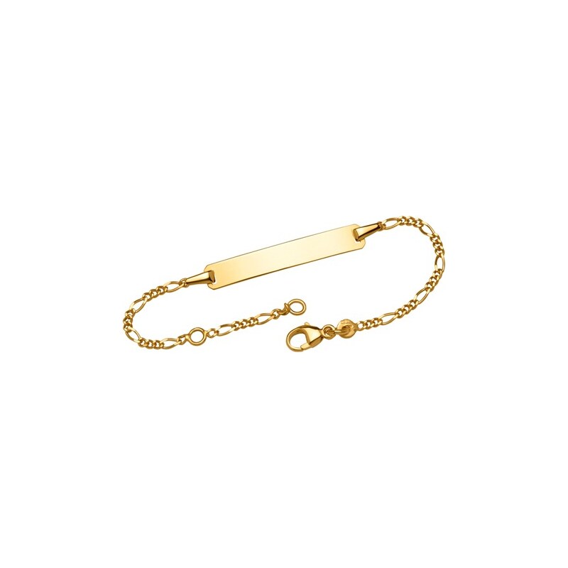 Unique Jewelry Armband 375 Gold Gravurplatte 1,3mm breit
