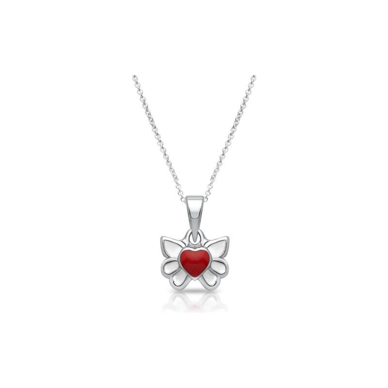 Unique Jewelry 925er Silberkette mit Kinderanhänger Herz KP0032SLK