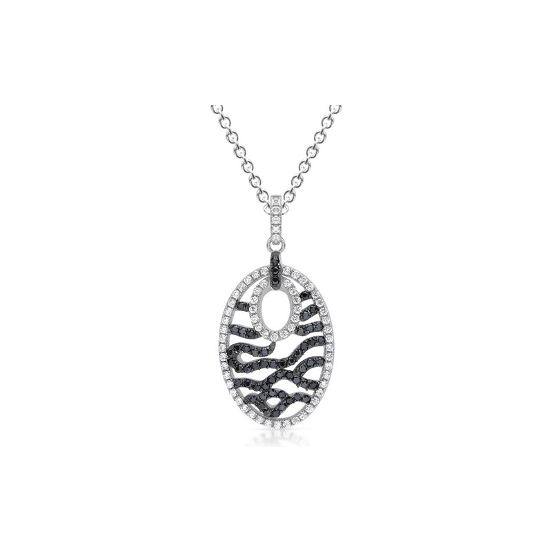 Unique Jewelry Silberkette inkl. zirkoniabesetztem Anhänger