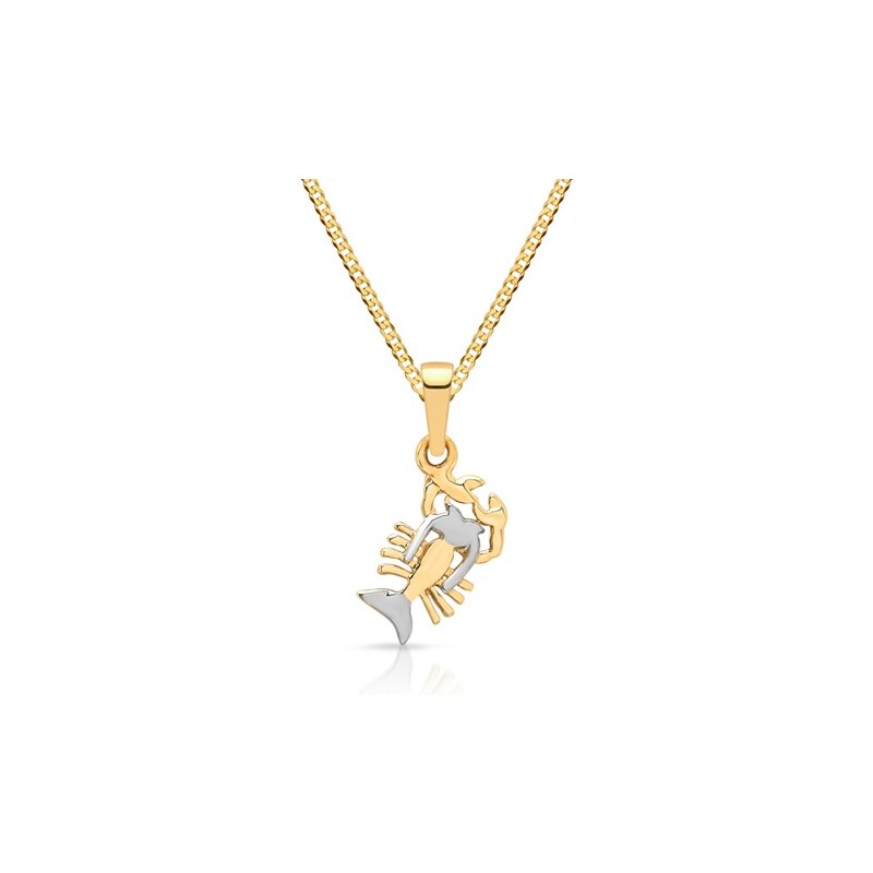 Unique Jewelry 333 Goldkette mit Sternzeichenanhänger Krebs GP0175SLK