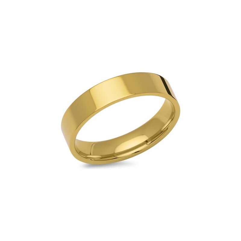 Unique Jewelry Gelbvergoldeter Ring Edelstahl 5mm breit