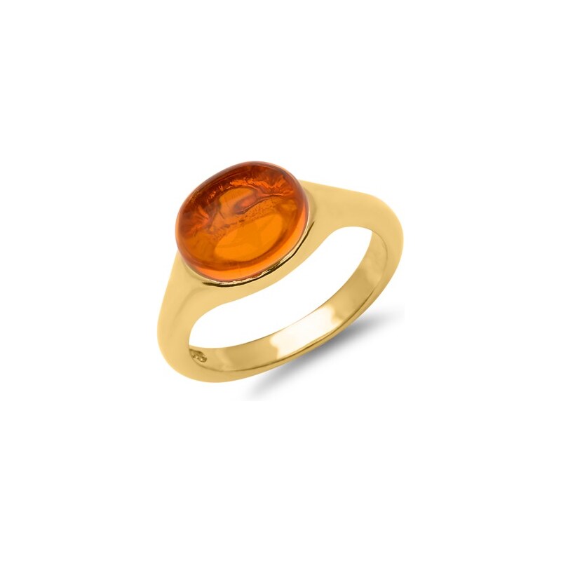 Unique Jewelry Sterlingsilber Ring vergoldet mit Steinbesatz