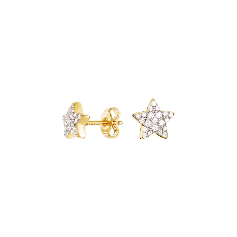 Esprit Silber Ohrringe ES-Petite Star Gold ESER92692B000