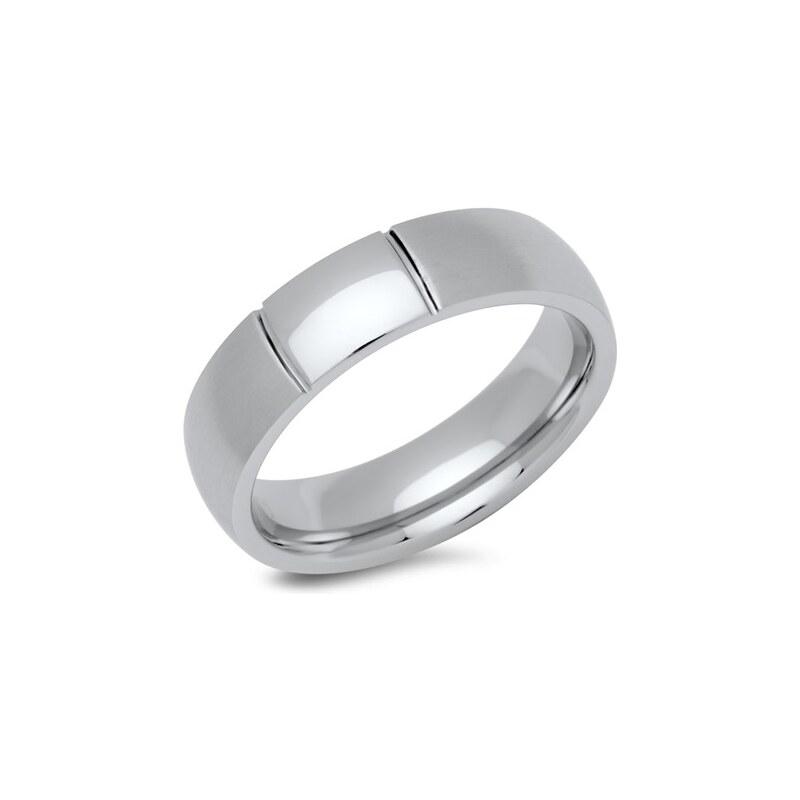 Unique Jewelry Teilpolierter Ring Edelstahl 6 mm breit