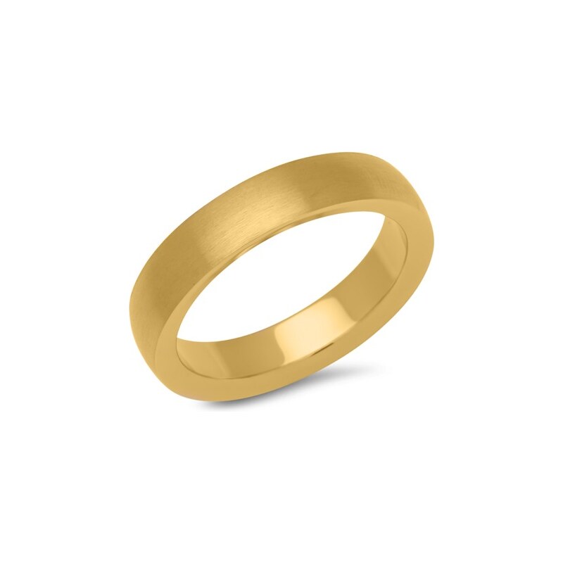 Unique Jewelry Vergoldeter Ring Edelstahl 4,9 mm breit
