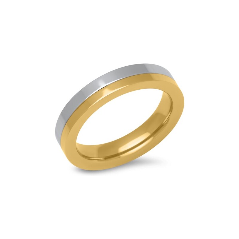 Unique Jewelry Edelstahl-Ring 4,5 mm breit gold silber