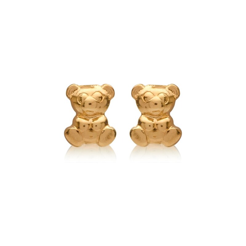 Unique Jewelry Stecker aus 375er Gold mit Teddybär-Motiv