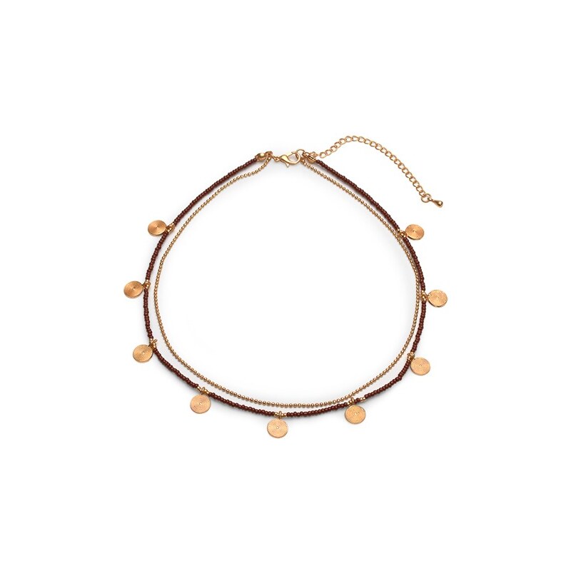 Unique Jewelry Kette für Damen braun/gold