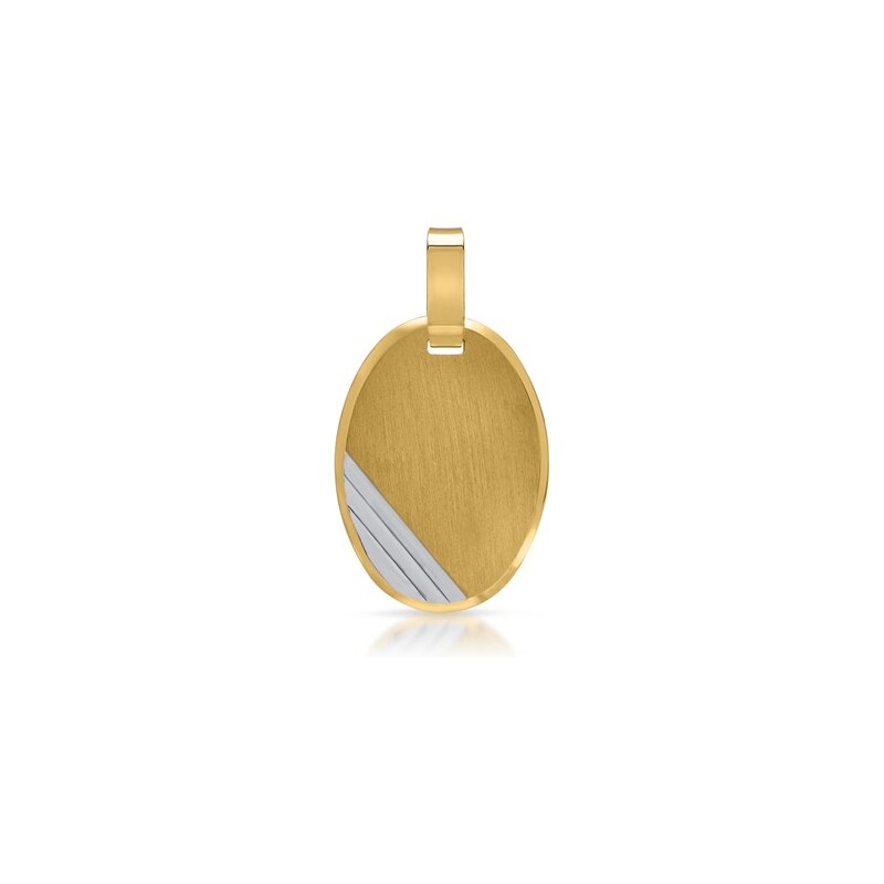 Unique Jewelry Ovaler Anhänger 333er Gold Bicolor