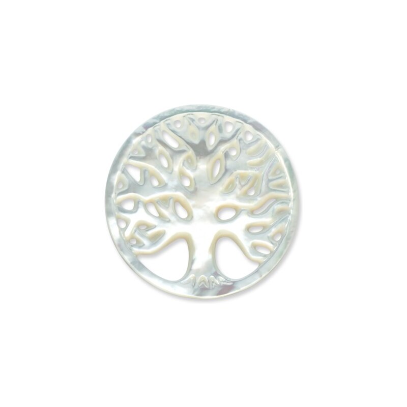 Unique Jewelry Münze für Münzanhänger Baum weiß