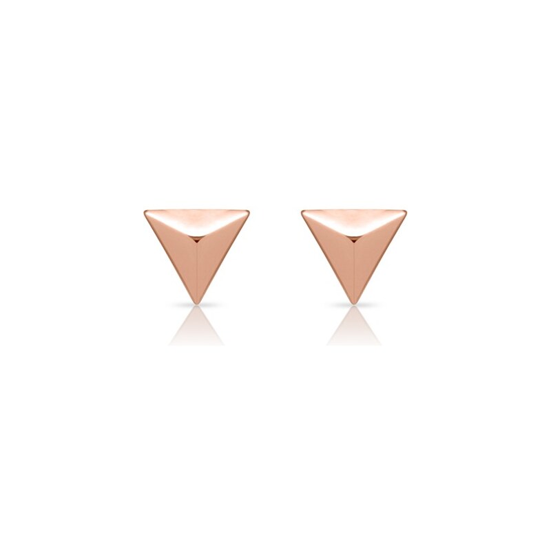 Unique Jewelry Pyramiden-Ohrstecker 925er Silber rosévergoldet