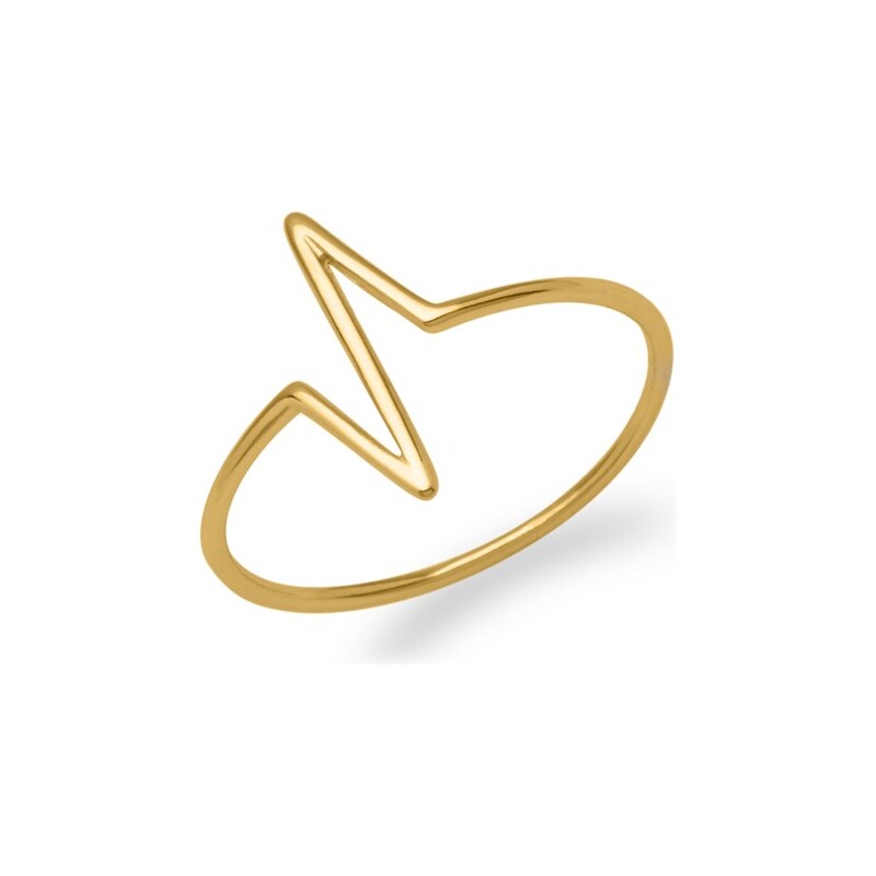 Unique Jewelry Ring gezackt 925er Silber vergoldet