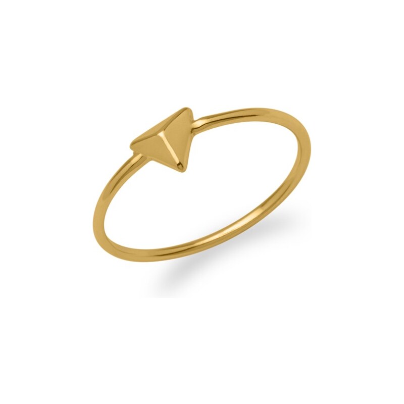 Unique Jewelry Ring Pyramide 925er Silber vergoldet