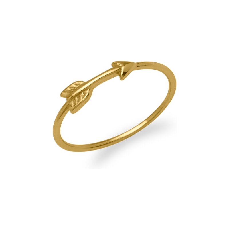 Unique Jewelry Ring Pfeildesign 925er Silber vergoldet