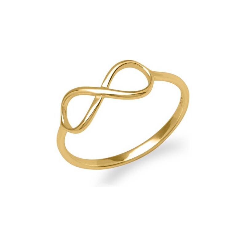 Unique Jewelry Ring Unendlichkeitssymbol 925er Silber vergoldet