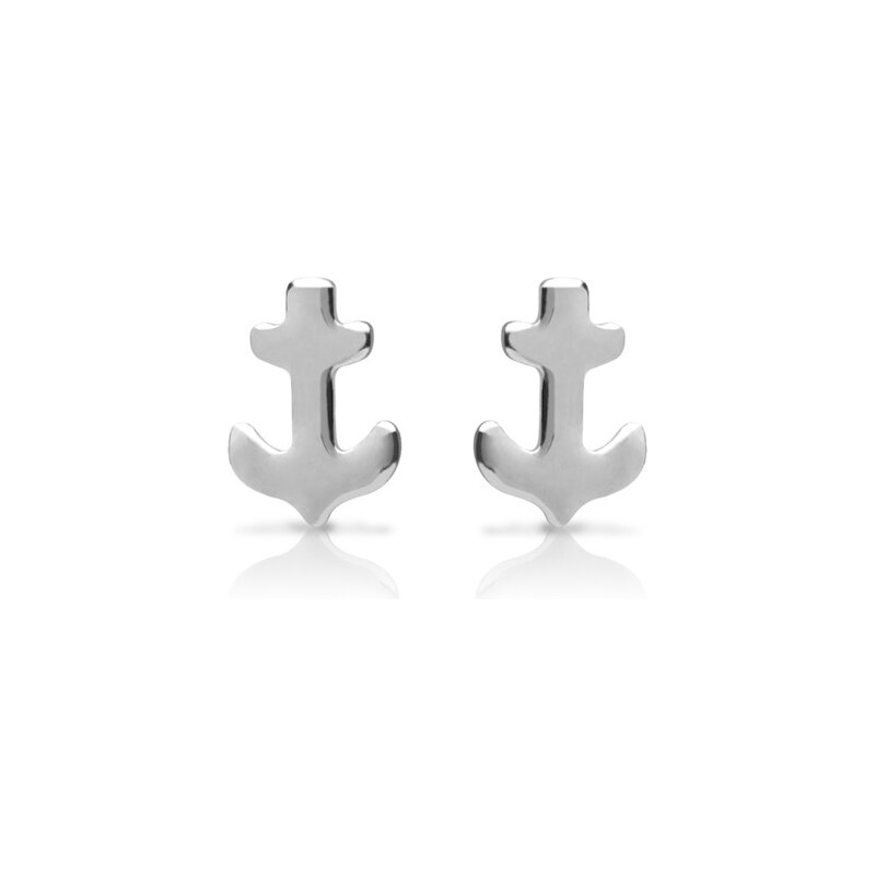 Unique Jewelry Ohrstecker Anker 925er Silber