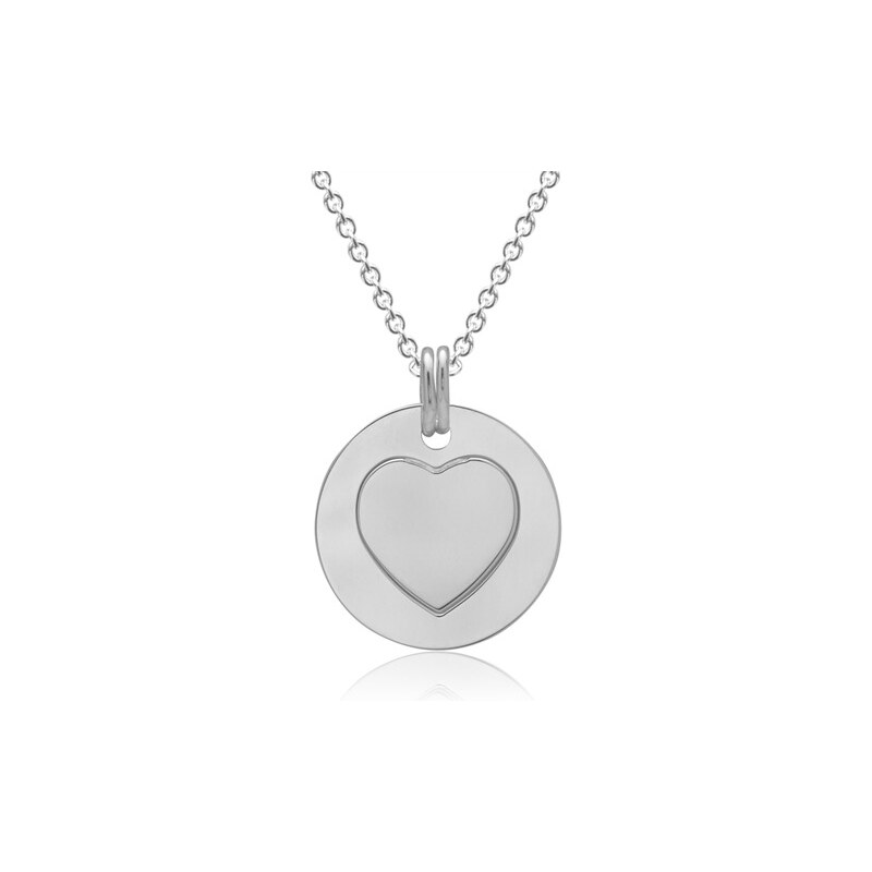 Unique Jewelry Kette mit beweglichem Herz-Anhänger 925er Silber