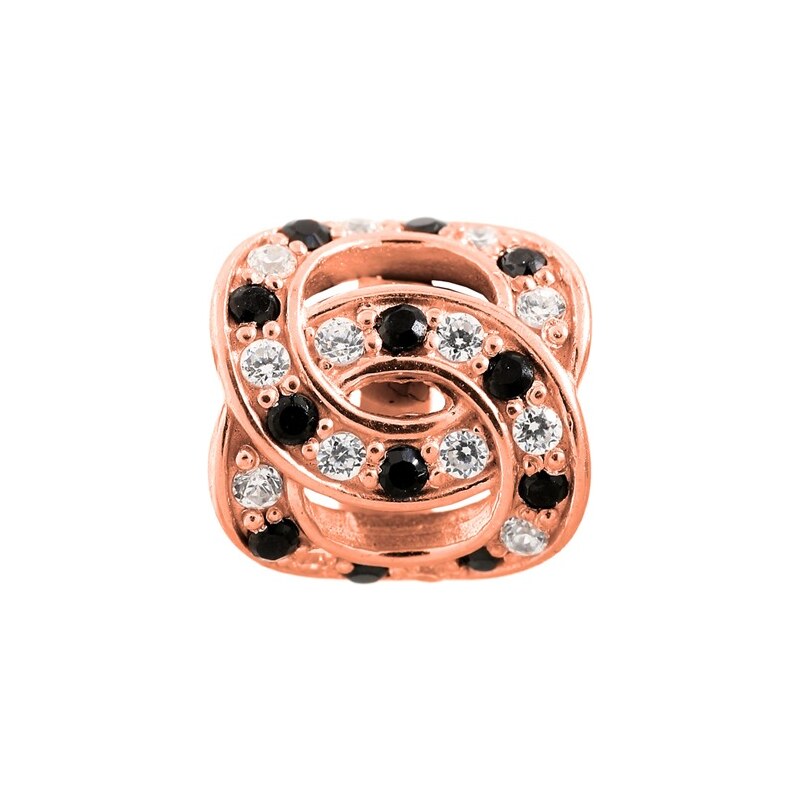 Endless Double Love Rose Gold Charm 925er Silber
