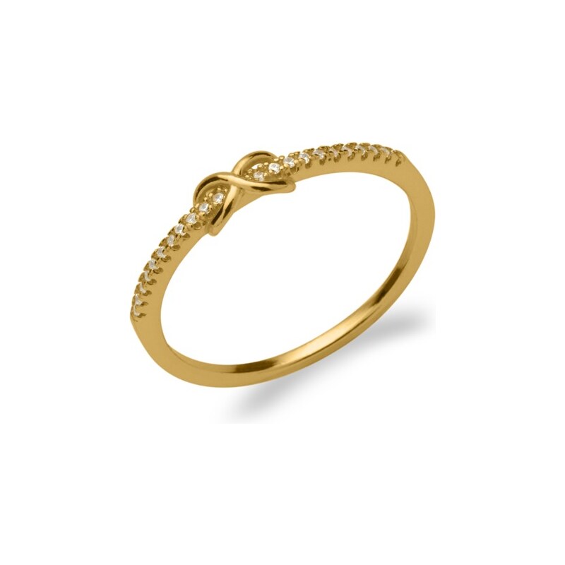 Unique Jewelry Ring 925er Silber vergoldet Unendlichkeitssymbol