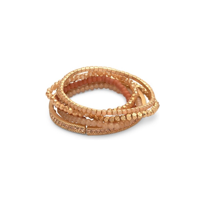 Unique Jewelry Armbänder Set Modeschmuck Damen rosé gold
