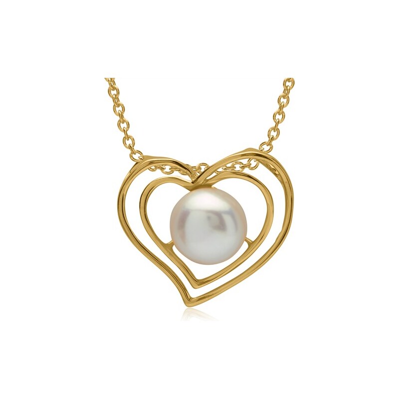 Unique Jewelry Silberkette mit Perlen-Anhänger 925er Silber