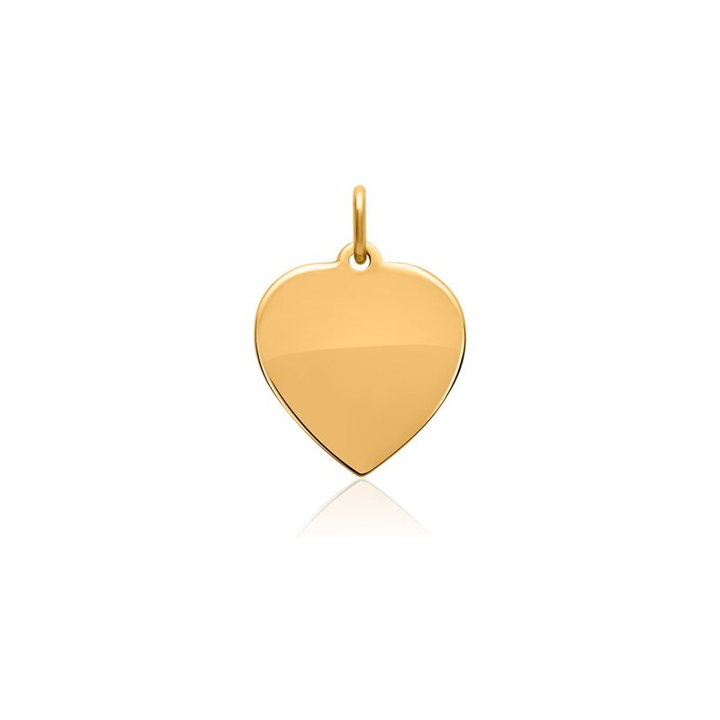 Unique Jewelry Polierter Herz-Anhänger 585er Gold
