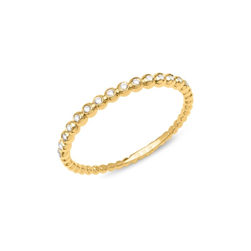 Unique Jewelry Diamantring Kugelring Gelbgold 0,08 ct gesamt