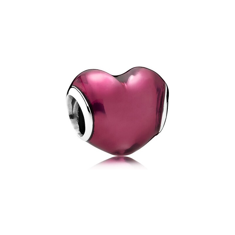 PANDORA Charm rotes Emaile Herz Silber