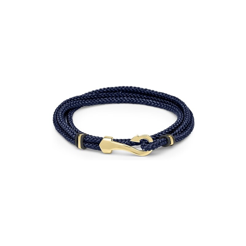 Unique Jewelry Unisex Armband blau schwarz mit gold Haken