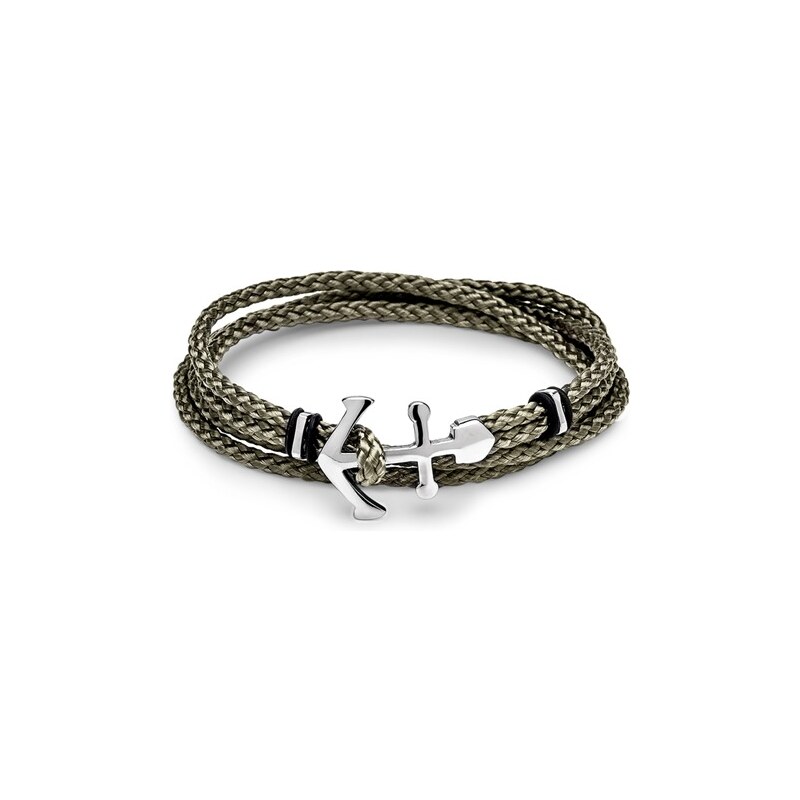 Unique Jewelry Herrenarmband grau mit silber Ankerverschluss