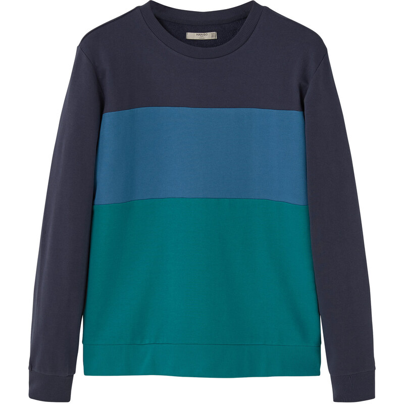 MANGO MAN Sweatshirt Im Colour-Block-Design