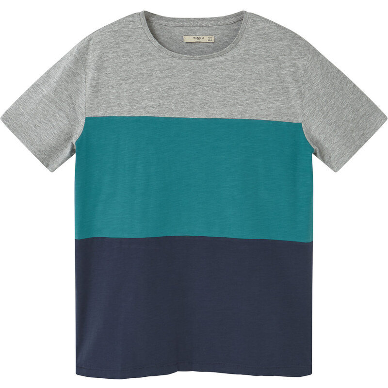 MANGO MAN T-Shirt Im Colour-Block-Design