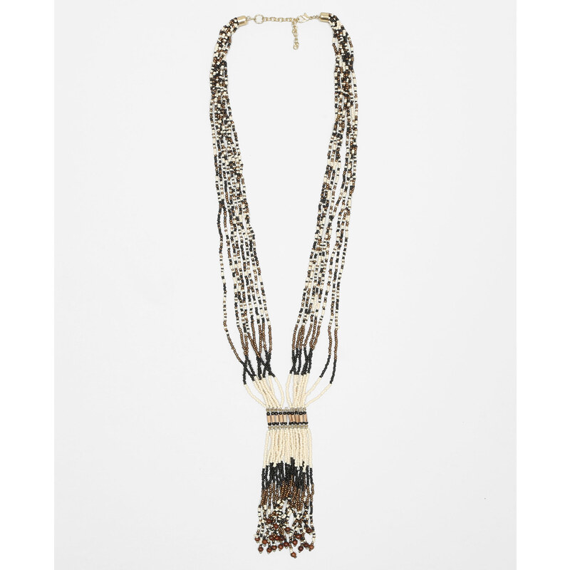 Lange Halskette aus Perlen Braun, Größe 00 -Pimkie- Mode für Damen