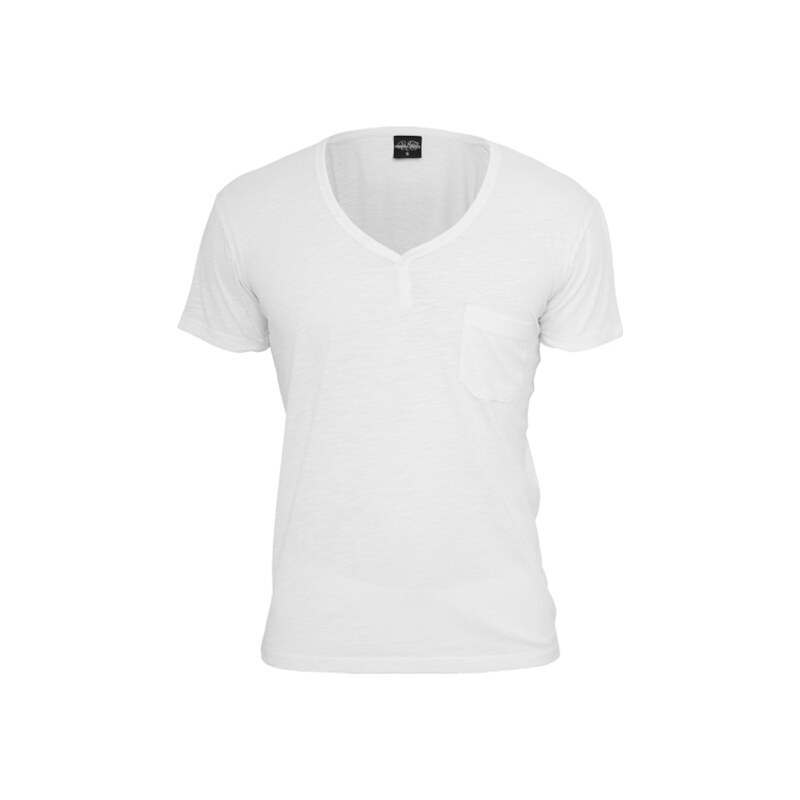 Urban Classics T-Shirt mit Y-Ausschnitt - Weiß - XL