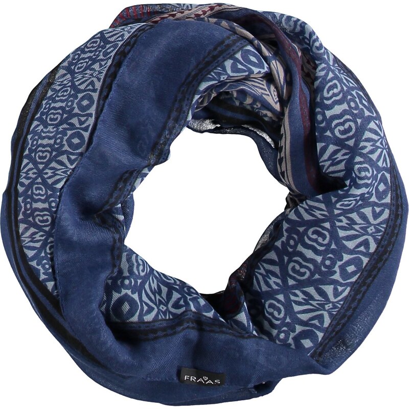 FRAAS Polyestersnood mit ornamentalem Muster in blau