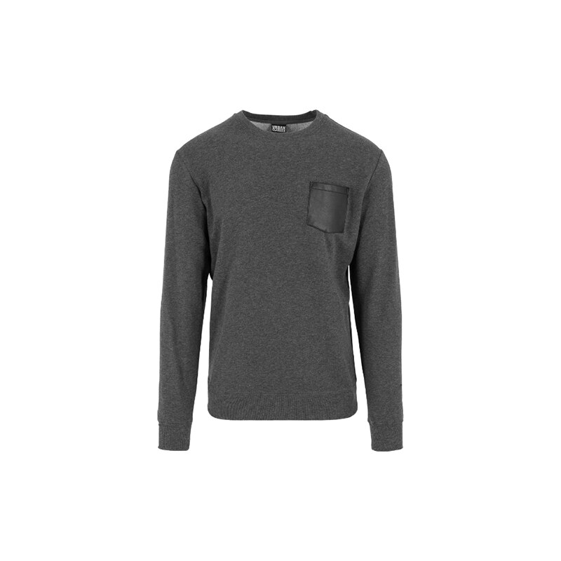 Urban Classics Sweater mit abgesetzter Brusttasche - Dunkelgrau - XL